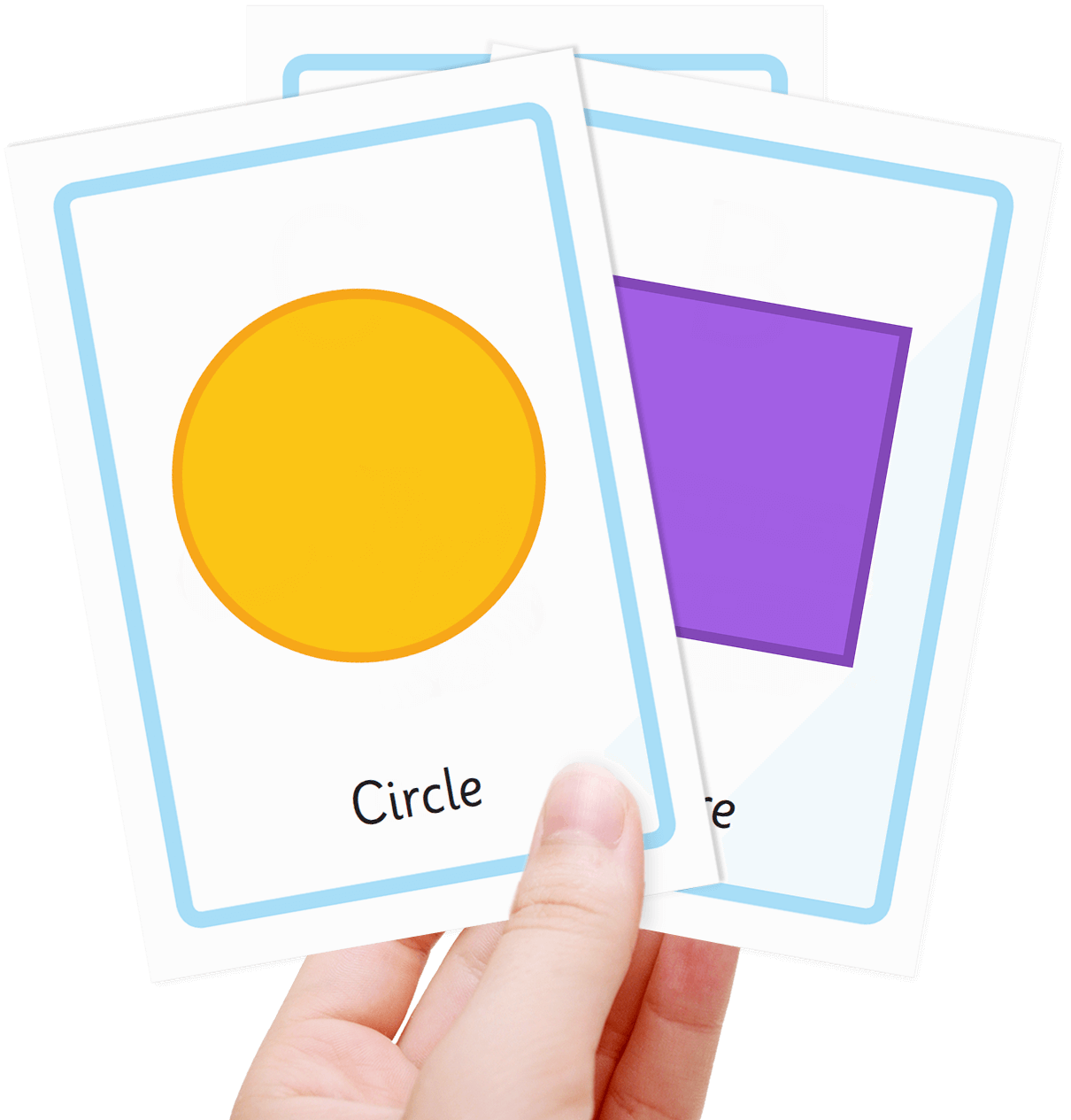 Free shape flashcards for kids Totcards