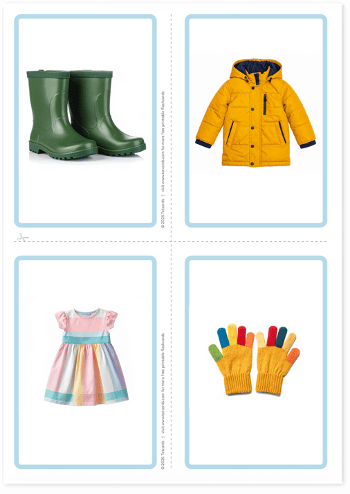 Free Clothes flashcards