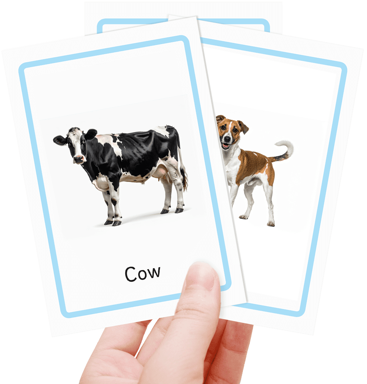 Free farm animals flash cards