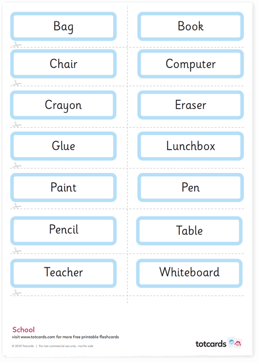 Free School flashcards